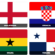 England flag: white field with a red cross (St George's Cross)