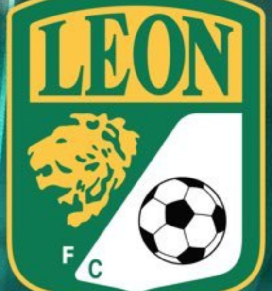 Club crest featuring yellow LEON text, a lion head, and a soccer ball on a green background (LEON FC).
