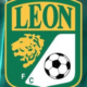 Club crest featuring yellow LEON text, a lion head, and a soccer ball on a green background (LEON FC).